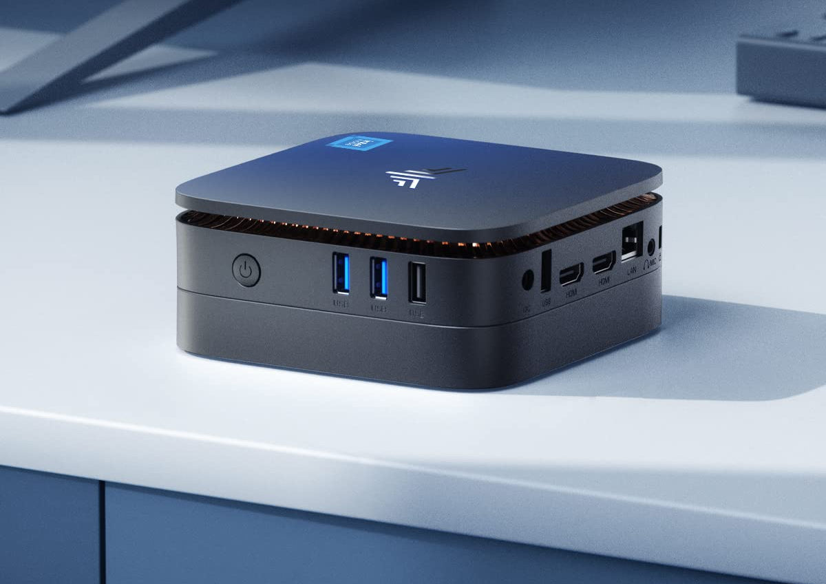 Mini PC Compacto – 8GB RAM, 256GB SSD, 4K Dual HDMI, WiFi & Bluetooth, Ideal para Oficina y Estudio